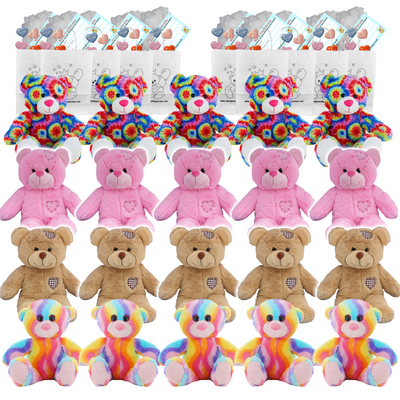 Make your own Bear Party - 20 x 16 inch TM Teddies Set B - no-sew