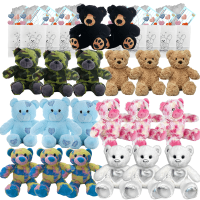 Make your own Bear Party - 20 x 16 inch TM Teddies Set C - no-sew