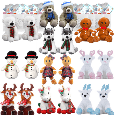 Make your own Bear Party - 20 x 8 inch Christmas Plushies - no-sew