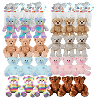 Make your own Bear Party - 24 x 10 inch Mixed Teddies Set D - no-sew