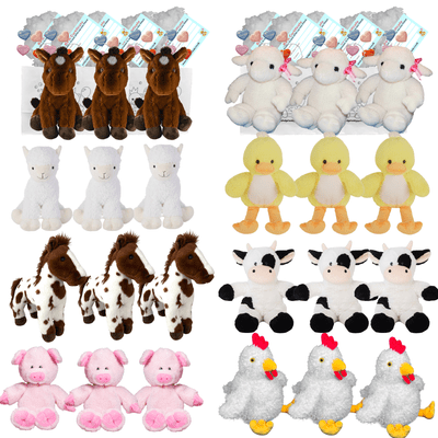 Make your own Bear Party - 24 x 16 inch Farm Animals Plushies - no-sew
