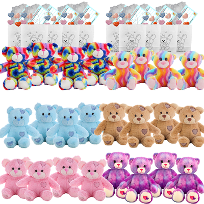 Make your own Bear Party - 24 x 8 inch Teddies Set A - no-sew