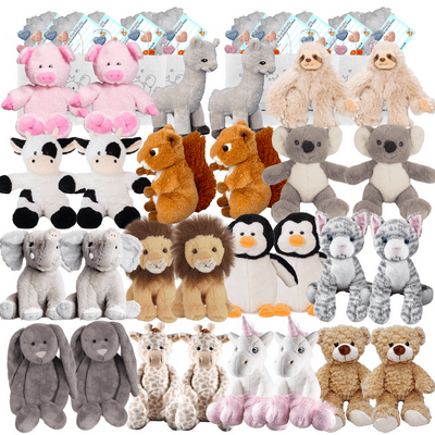 Make your own Bear Party - 28 x 10 inch Mixed Teddies Set B - no-sew