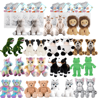 Make your own Bear Party- 30 x 10 inch Animal Plushies - Set E