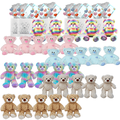 Make your own Bear Party - 30 x 10 inch Teddies Set B - no-sew