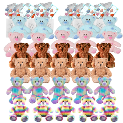 Make your own Bear Party - 30 x 10 inch Teddies Set C - no-sew