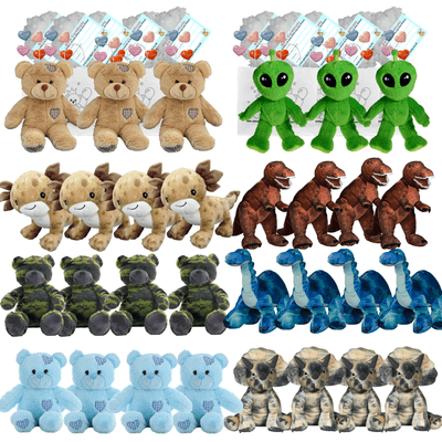 Make your own Bear Party - 30 x 16 inch Boy Plushies Set A - no-sew