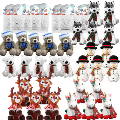 Make your own Bear Party - 30 x 8 inch Christmas Teddies - Set C