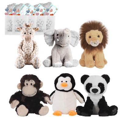 Make your own Bear Party - 6 x 10 inch Mixed Animals - no-sew