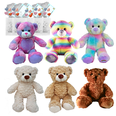 Make your own Bear Party - 6 x 16 inch Teddy Bears Set A