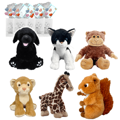 Make your own Bear Party - 6 x 16 inch TM Animal Plushies - no-sew