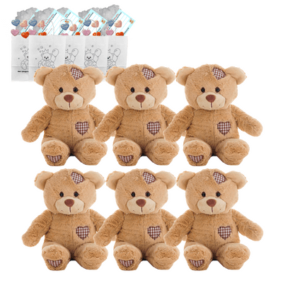 Make your own Bear Party - 6 x 8 inch Brown Patches Teddy Bears