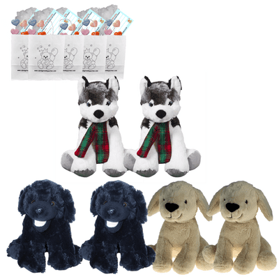 Make your own Bear Party - 6 x 8 inch Dogs Set C - no-sew