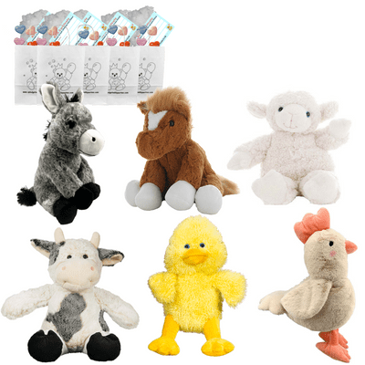 Make your own Bear Party - 6 x 8 inch Farm Animals - no-sew