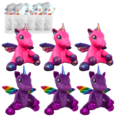 Make your own Bear Party - 6 x 8 inch Winged Unicorns - no-sew