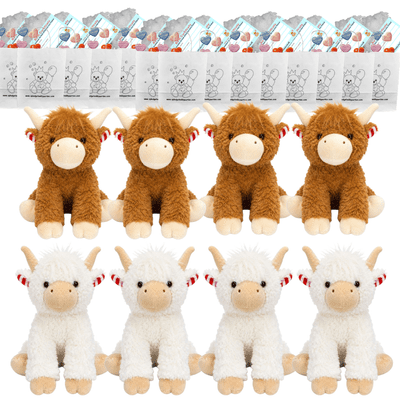 Make your own Bear Party - 8 x 10 inch Christmas Highland Cows - no-sew