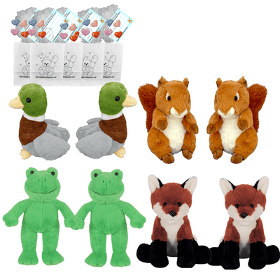 Make your own Bear Party - 8 x 16 inch British Wildlife Plushies - no-sew