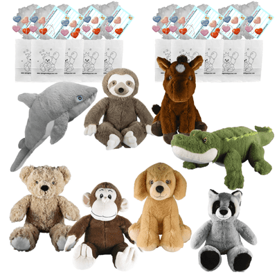 Make your own Bear Party - 8 x 16 inch Eco Animal Plushies - no-sew