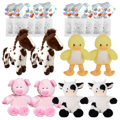 Make your own Bear Party - 8 x 16 inch Farm Animal Plushies - no-sew