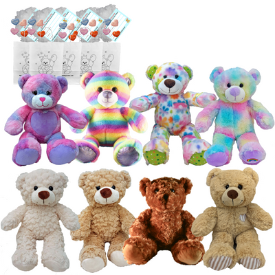 Make your own Bear Party - 8 x 16 inch Teddy Bears Set A - no-sew