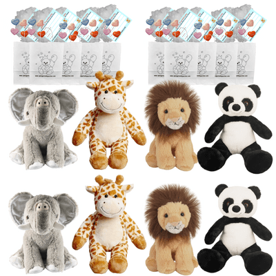 Make your own Bear Party - 8 x 16 inch Zoo Animals Set A - no-sew