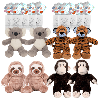 Make your own Bear Party - 8 x 16 inch Zoo Animals Set B - no-sew