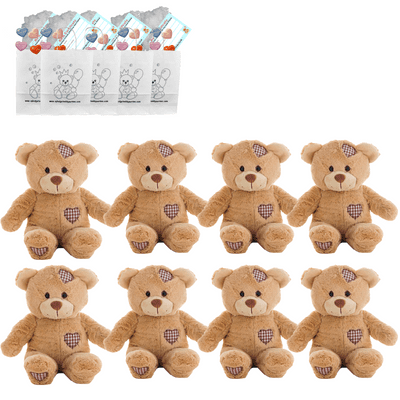 Make your own Bear Party - 8 x 8 inch Brown Patches Teddy Bears