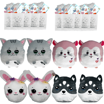 Make your own Bear Party - 8 x Pets Pillow Plushies no-sew