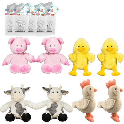 Make your own Teddy Bear Party - 8 x 8 inch Farm Animals - Set B
