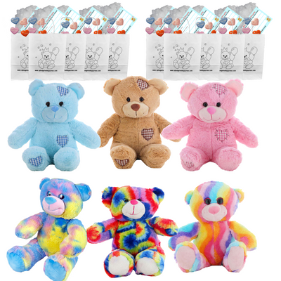 Make your own Teddy Party - 6 x 8 inch Mixed Teddies - Set B