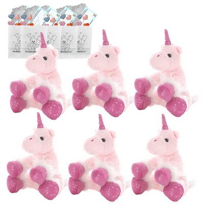 Make your own Teddy Party - 6 x 8 inch Pink Fluffy Unicorns - no sew