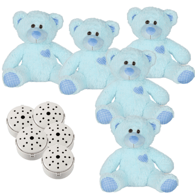 Pack of 5 x Baby Heartbeat bear - 10-inch Blue Bears