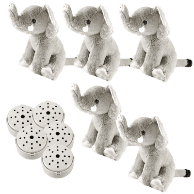 Pack of 5 x Baby Heartbeat bear - 10-inch Elephants