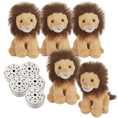 Pack of 5 x  Baby Heartbeat bear - 10-inch Lions