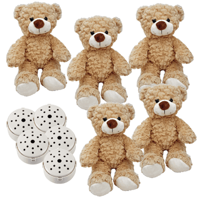Pack of 5 x Baby Heartbeat bear - 10-inch Toffee the Brown Bears