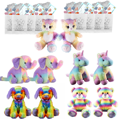 Party - 10 x 10 inch Rainbow Animals  Bear Making Kits - set c