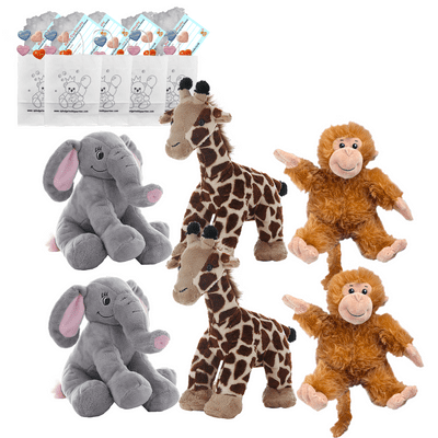 Party - 6 x 8 inch Mixed Wild Animals Bear Kits - Set A