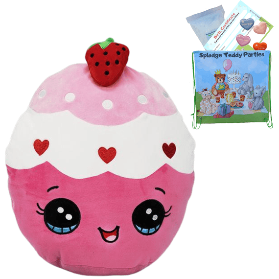 Pink Cupcake - Squishy Plush Toy Pillow DIY Kit - no-sew