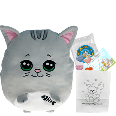 Stuff a Plushie Pillow Kit  - Grey Cat