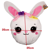 White Bunny - Squishy Plush Toy Pillow DIY Kit - no-sew