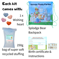 White Bunny - Squishy Plush Toy Pillow DIY Kit - no-sew