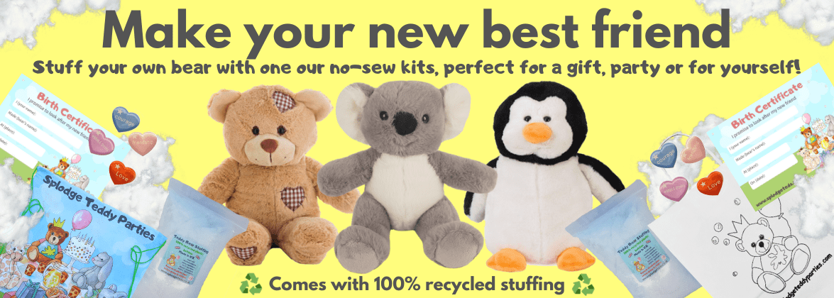 Splodge Teddy Parties Build your own Teddy Bear Making Parties