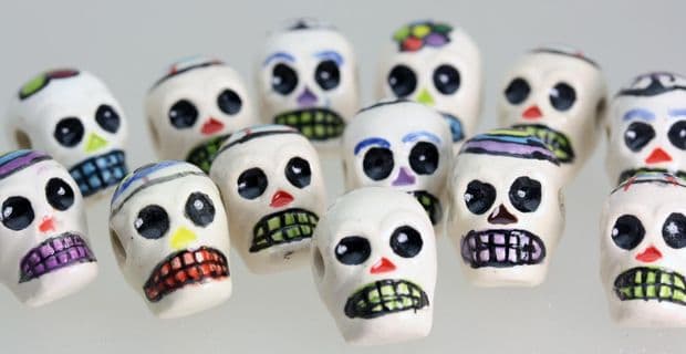 GLAZED SKULL painted from 0.25p