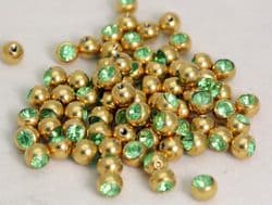 Gold plate Thread gems x 40