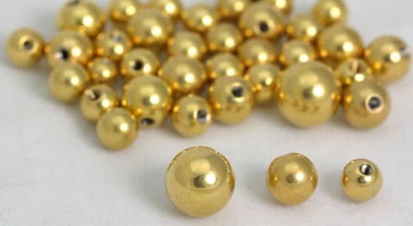 Gold Plated Threaded Balls Packs x 5