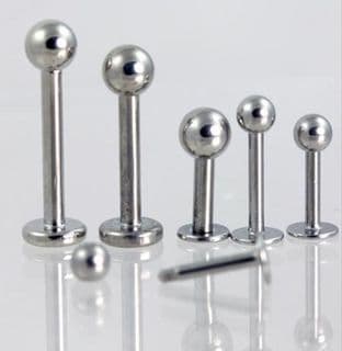 Labret Stud High Polish Titanium