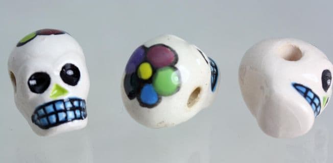 SKG01 PAINTED GLAZED SKULL from 0.25p