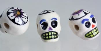 SKG02 PAINTED GLAZED SKULL from 0.25p