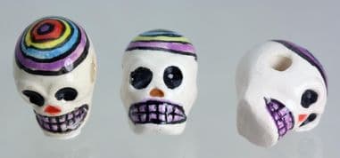 SKG03 PAINTED GLAZED SKULL from 0.25p