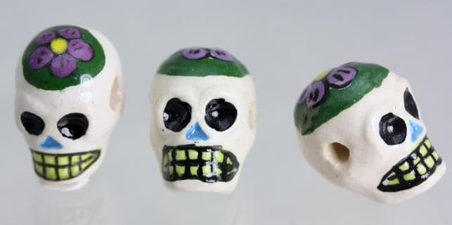 SKG04 PAINTED GLAZED SKULL from 0.25p